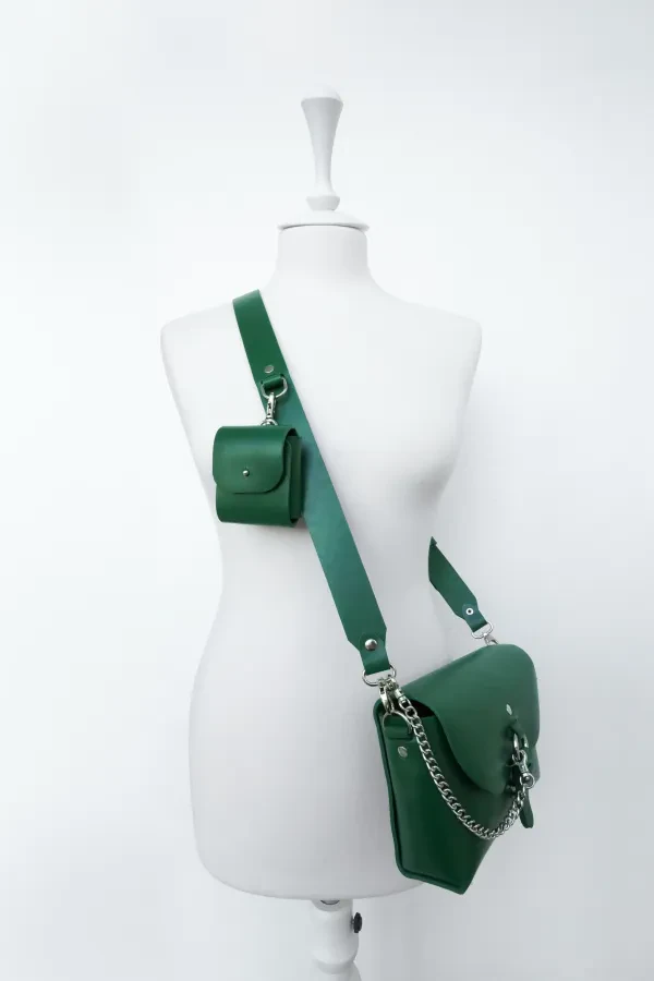Сумочка Элара с кармашком (зеленая)