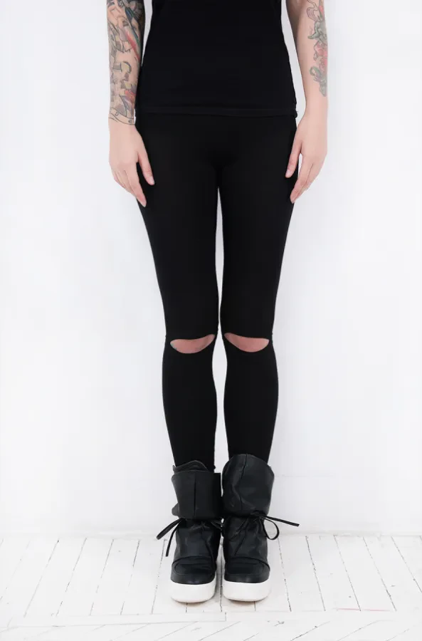 Лосины с открытыми коленками